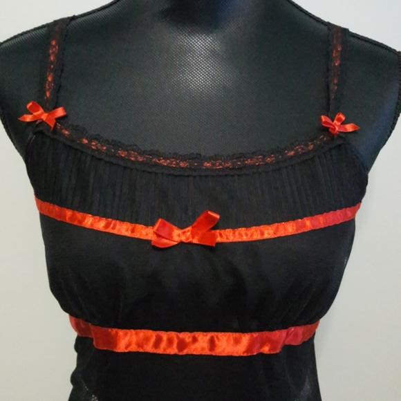 2/$25💥 Sexy Black Sheer Mesh Lingerie La Vie En Rose (M) - Picture 3 of 7